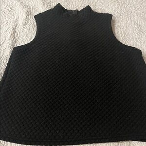 Anthropology Black Textured Tank Top